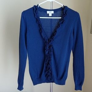 LAST CALL: Loft Ruffled Button Down Cardigan